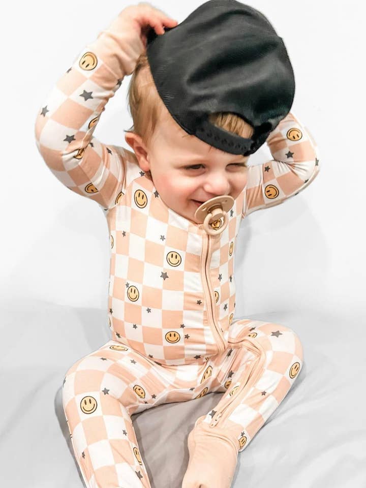 Jensens Jammies - Wholesale Sleepsuit - Baby - Checked Out Zippy
