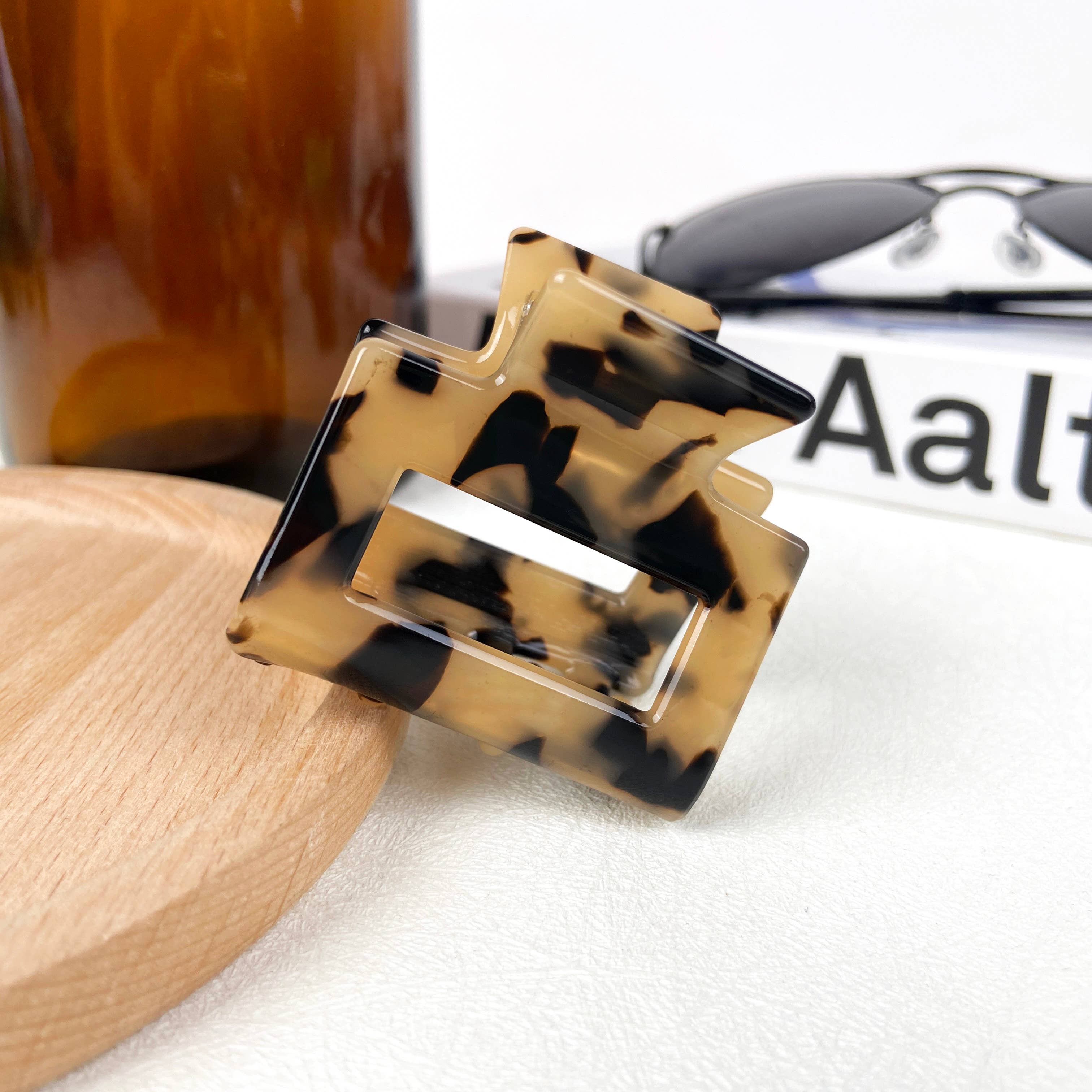 TheDivaSoap - Wholesale Hair Clip - Women's - Square Acetate Hair Clips Multicolor Small Claw Clip5