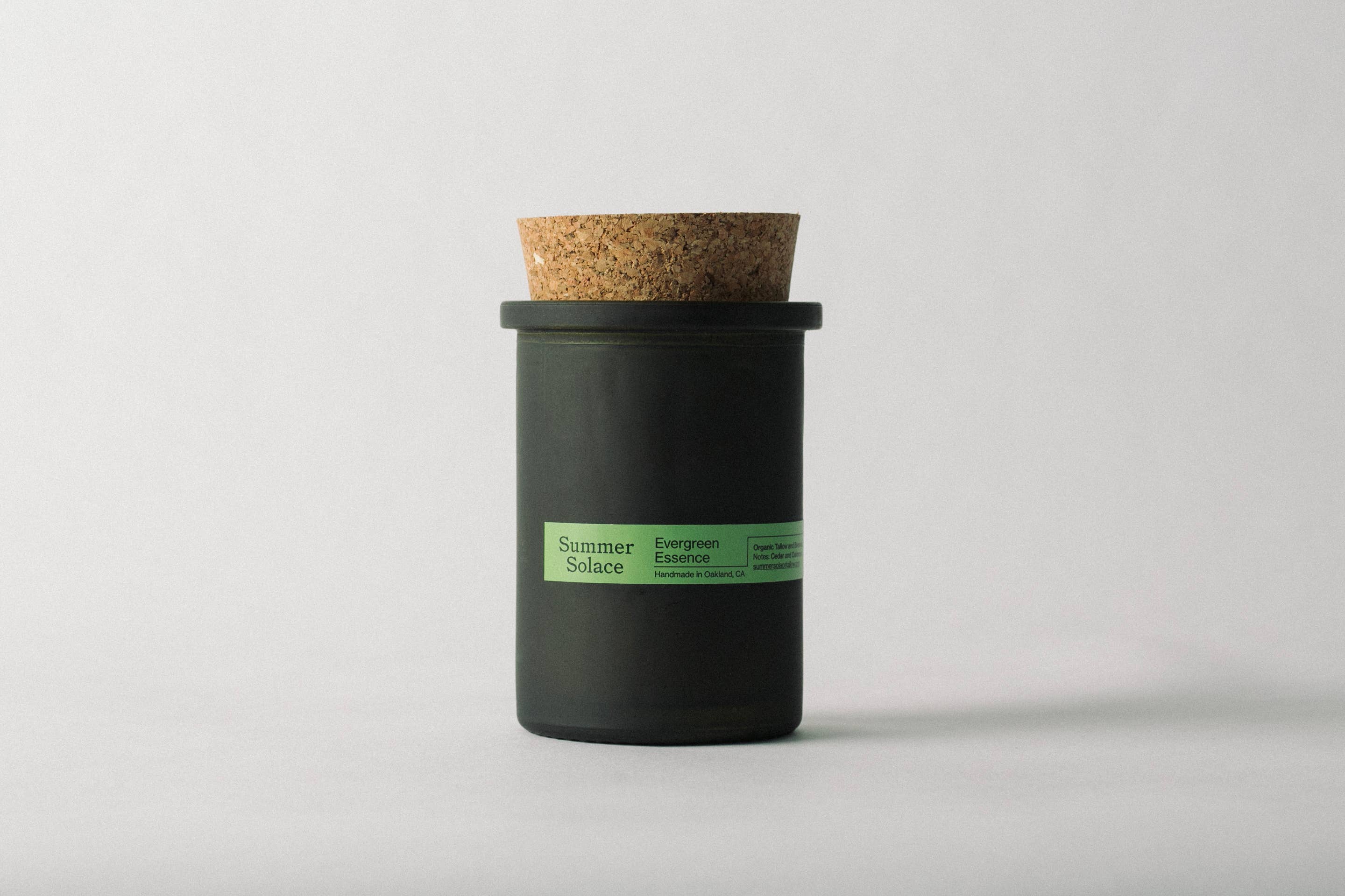 SUMMER SOLACE- Regenerative Tallow Beauty – Engroshandel Glaslys – Evergreen Essence – Ceder- og egetræsmose-lys, 170 g5