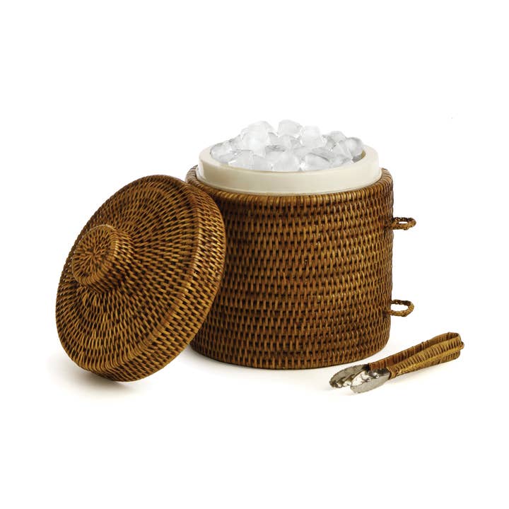 Napa Home & Garden - Wholesale Ice Bucket - Burma Rattan Ice Box & Tongs
