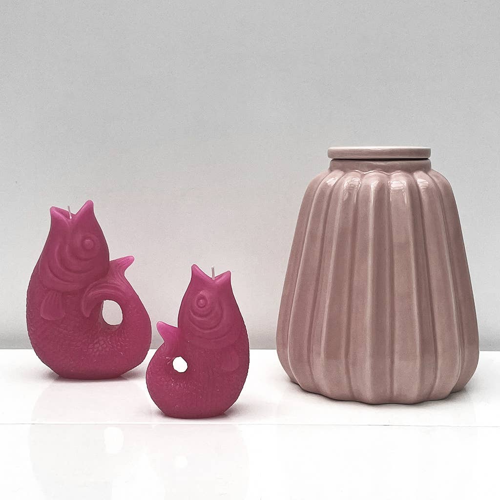 Opjet Paris - Vente Vases - Vase pot Ondule rose D17,5 H22cm3