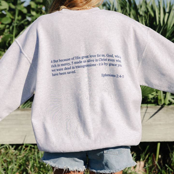 He Would Love First - Wholesale Graphic Sweatshirt - Women's - NEW! | "SCRIPTURE" CREW | ASH1