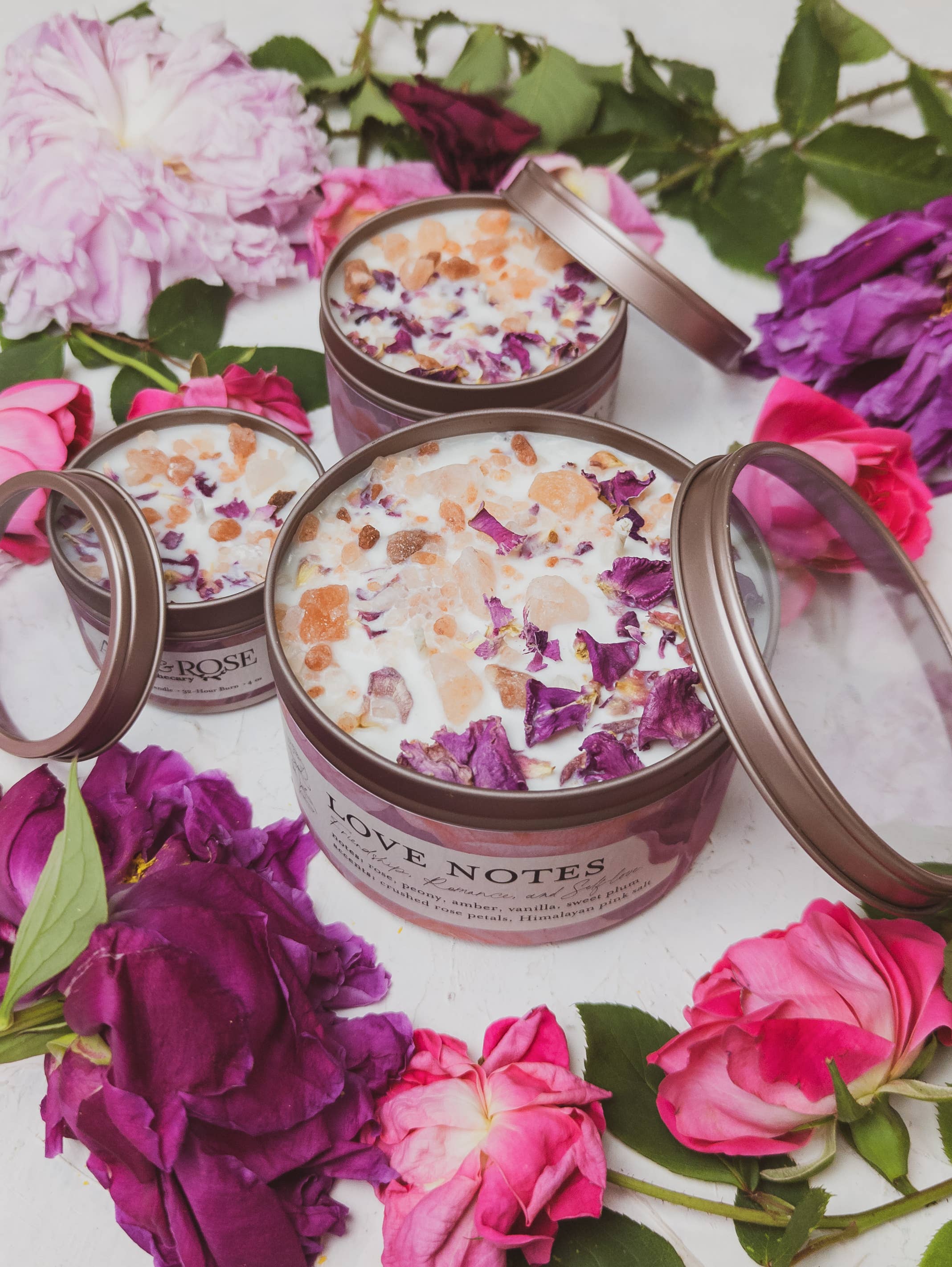 Fondants parfumés Bouquet d'été au sel rose d'Himalaya - Bougies