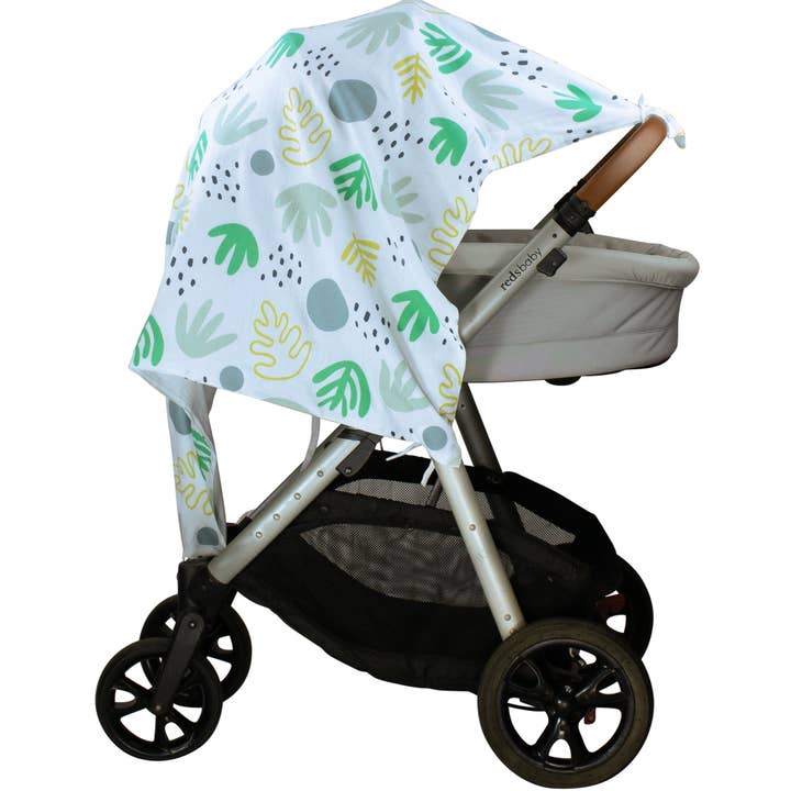 "Flora Botanica" (Gumdrop Green) Baby Sun Cover for wholesale by musluv
