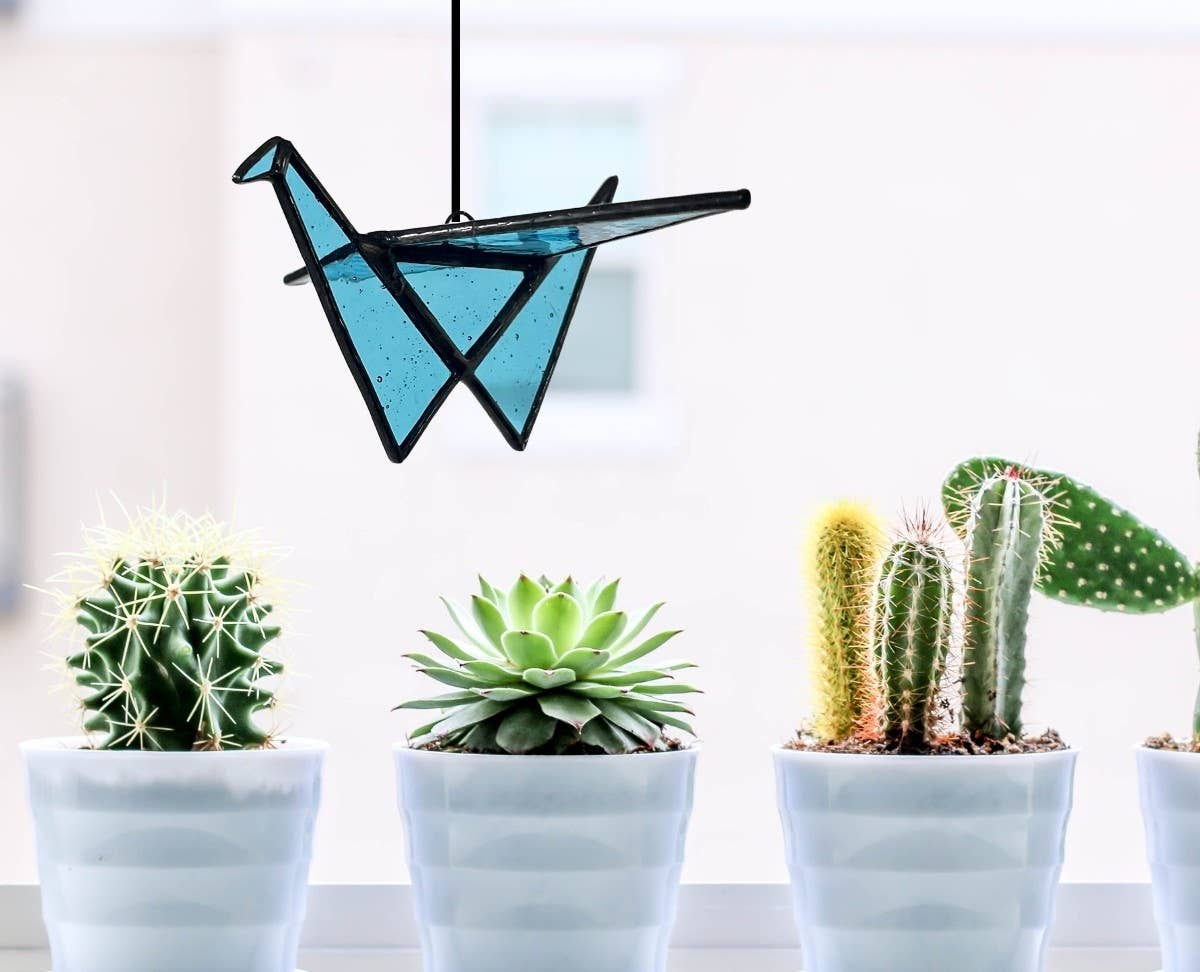 Samara Designs Studio - Wholesale Suncatcher - Stained Glass Origami Crane Suncatchers | Hanging Decor28