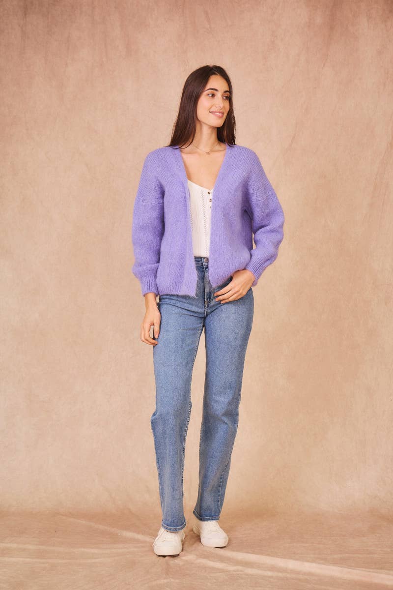 Calie Paris – Großhandel Strickpullover – Damen – Offene Mohair-Mischung Strickjacke18