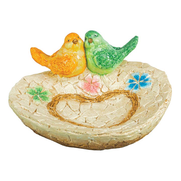 Lapptäcke Vår Hjärtformad Fågelbad för wholesale av Hanna's Handiworks