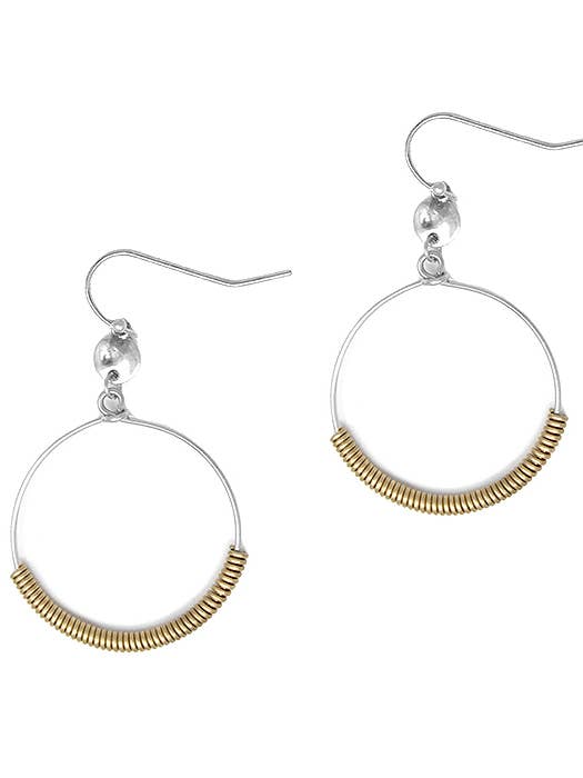 ( E491 ) HOOP DROP EARRING for wholesale by Jewelry Max