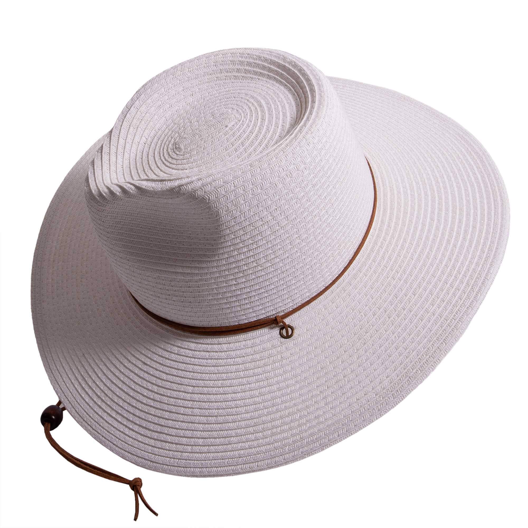 White Safari Wide Brim Straw Sun Hat - Style Felix for wholesale on Faire3