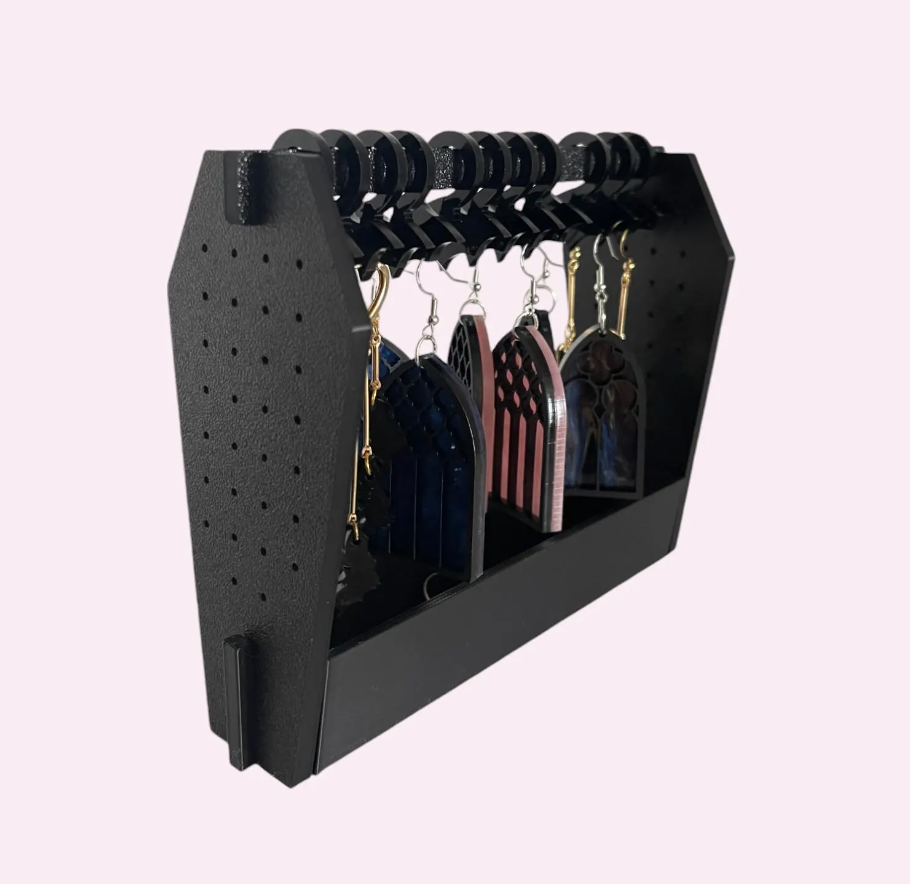 Cherry Moonlight Co – wholesale Jewellery stand & display – Gothic Earring Stand Coffin Wardrobe3