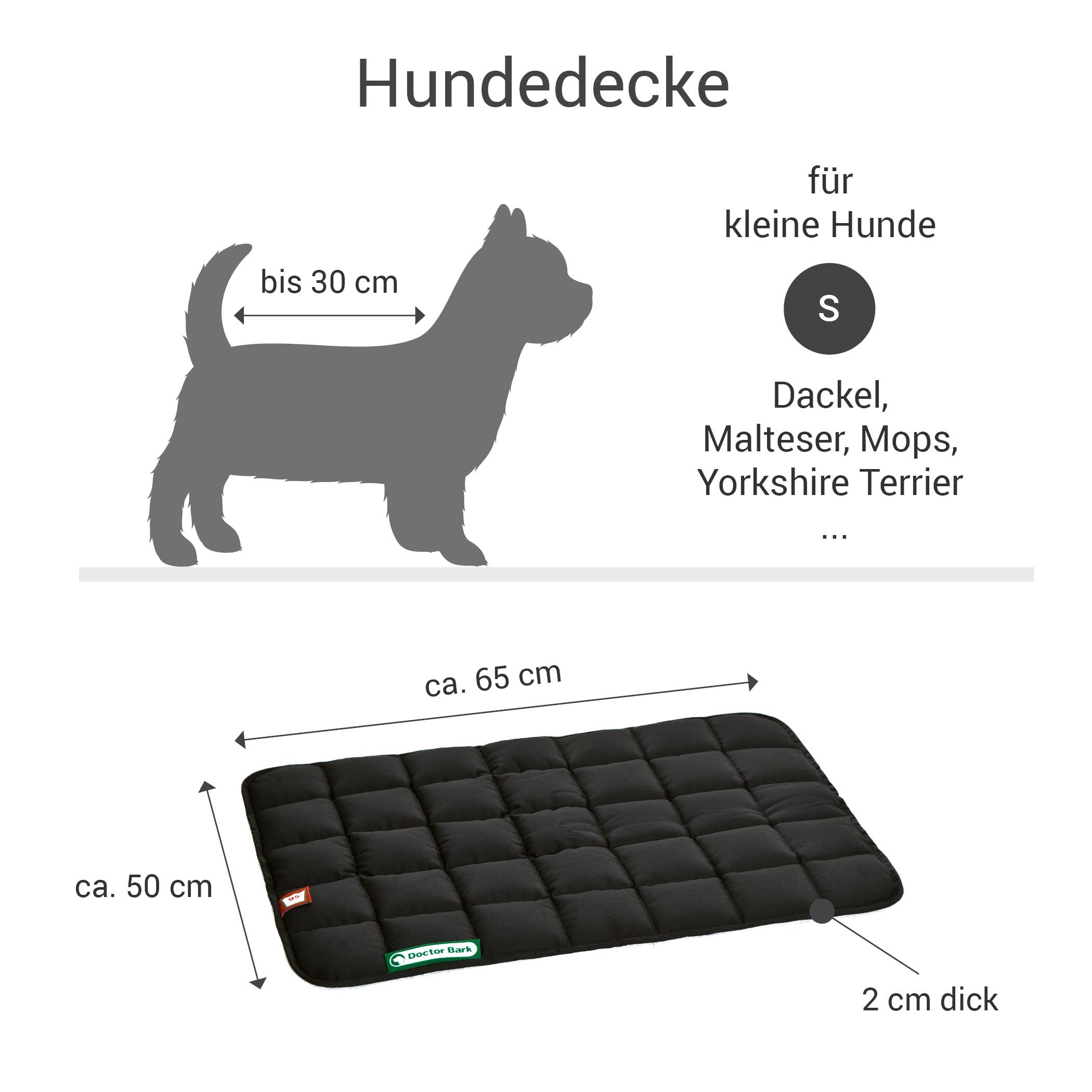 Doctor Bark – Großhandel Haustierbett – Hund – Doctor Bark Hundedecke schwarz3