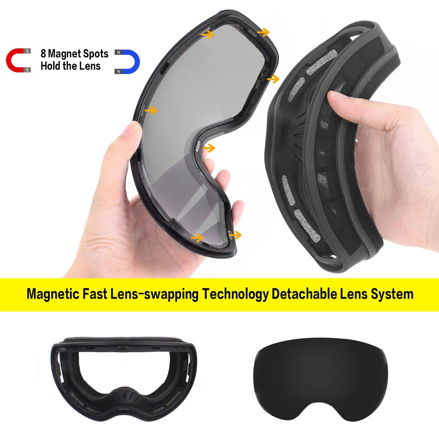 Unigear – Großhandel Schwimmbrille – Unisex – Unigear sphärische OTG Skibrille mit Anti-Beschlag und UV400-Schutz5