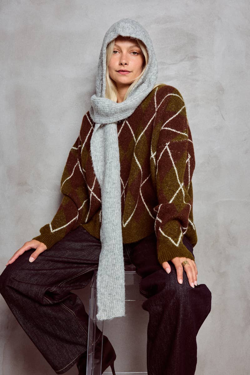 BYREN | ÉLINE L'ATELIER - Wholesale Beanie - Women's - 2-in-1 Wool Beanie-Scarf MJ219SD3