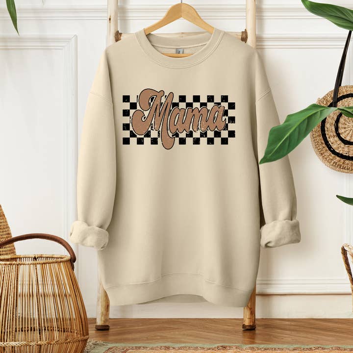 Vintage Mama Graphic Crew for wholesale by H+P Wholesale