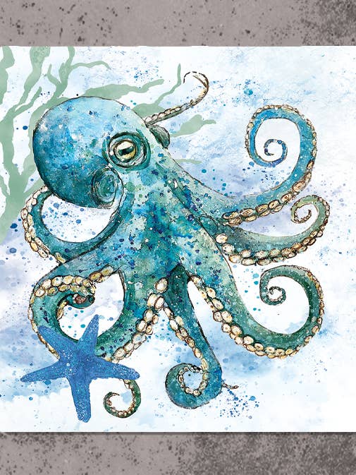 Blauwe Octopus Placemat voor wholesale door Dollyhotdogs