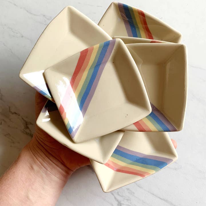 Sift Ceramics - Wholesale Jewelry Dish - Rainbow Ring Dish