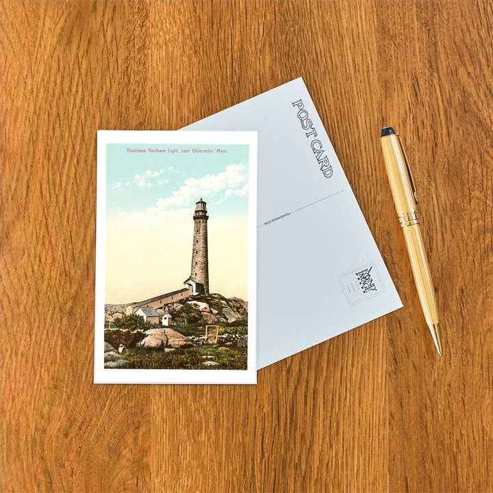 Found Image Press - Wholesale Postcard - Postcard MA-975 Thatchers Lighthouse, Gloucester1