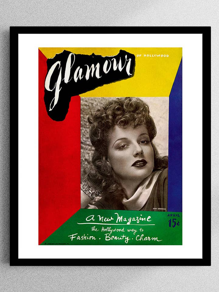 GLAMOUR MAGAZINE POSTER ANN SHERIDAN 1939 for wholesale by PRINTTT STUDIO