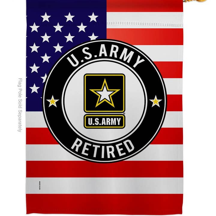 Two Group Flag Co - Wholesale Flag - United State Army Retired Military Veteran USA Decor Flag