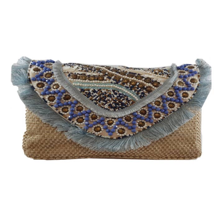 Sitara - Wholesale Clutch - Dames - Sitara tas met kralen en franjes Boho Chic
