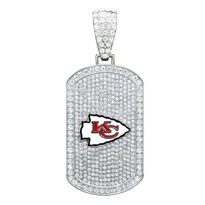 NFL Kansas City Chiefs Bling Dog Tag Necklace for wholesale by Simran International