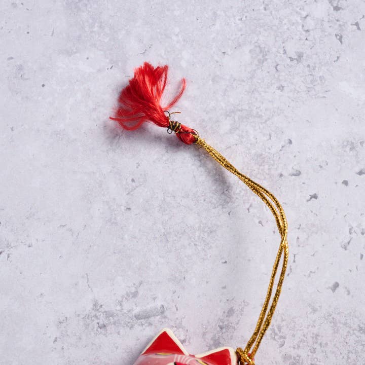 Ten Thousand Villages - Wholesale Ornament - Painted Floral Cat Paper Mache Ornament3