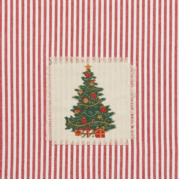 Peking Handicraft - Wholesale Tea towel - Holiday Patch Stripe Tree Kitchen Towel1