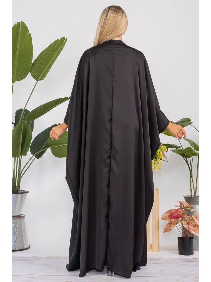 H&H Fashion Inc. - Wholesale Kimono - Women's - HH707D-R-SOLID - Open Front Duster8