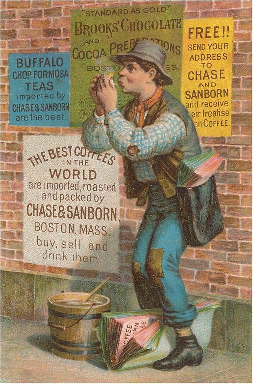 Found Image Press - Wholesale Sticker - Sticker CF-118 Street Vender with Advertisements0