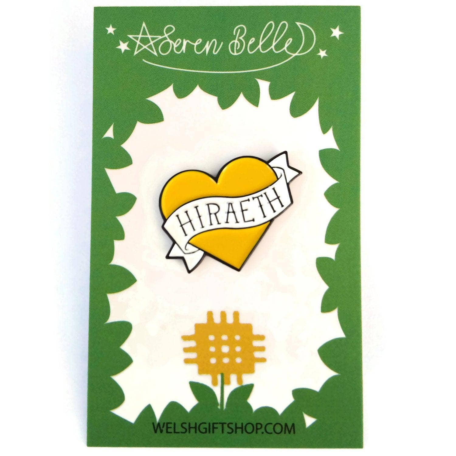 Yellow Brooch / Badge / Pin - Enamel - Heart - Hiraeth for wholesale on Faire2