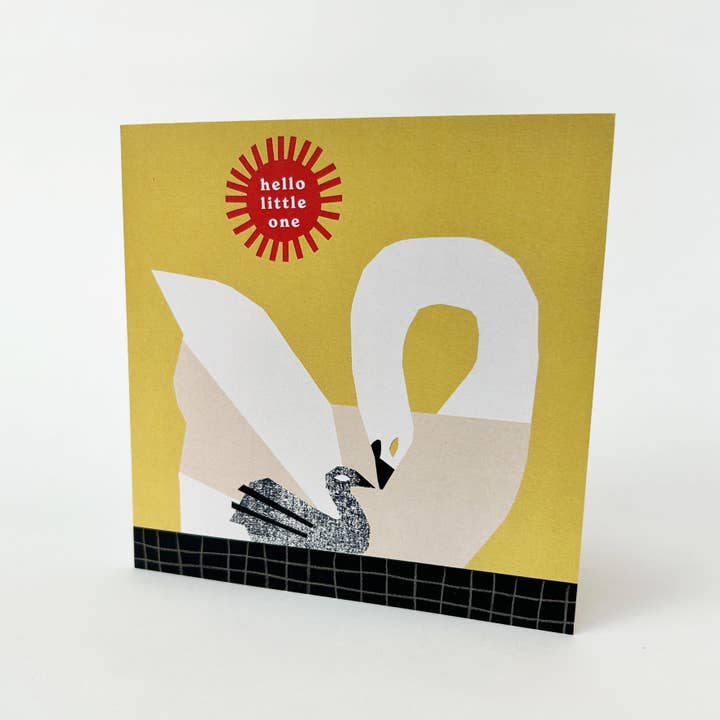 Cait McEniff - Wholesale Congratulations Card - New Baby Swans Greetings Card1