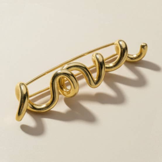 Broche de Amor - Chapado en Oro para venta al por mayor de 4AP