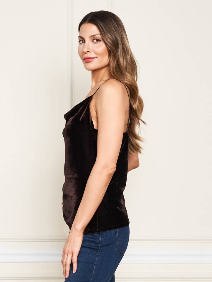 Paparazzi - Wholesale Camisole - Women's - 3656-MAT Stretch Velvet Cowl Neck Camisole8