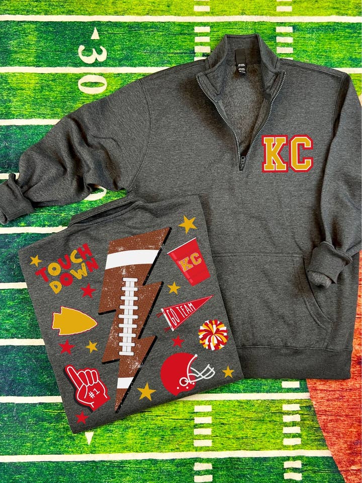 KC Icons Quarter Zip (KCFB1051-DTF-QZIP) for wholesale by Hustle+Heart