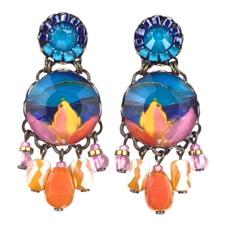 melizijewelry - Vendita all'ingrosso Orecchini pendenti - Piccoli orecchini di cristalli Nenufar2