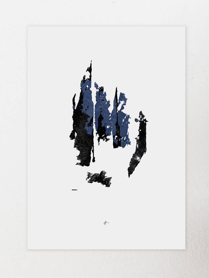 Blå Skog | Konsttryck A2 för wholesale av Vandrangl