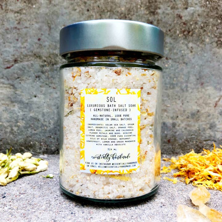 Sol Bath Salt Soak with Natural Botanicals & Essential Oils for wholesale by Ritual:Wild