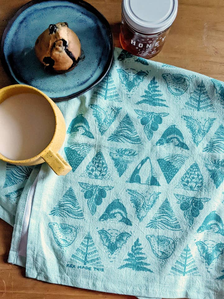 PNW Kitchen Towel - GREEN for wholesale by Chroma Rex