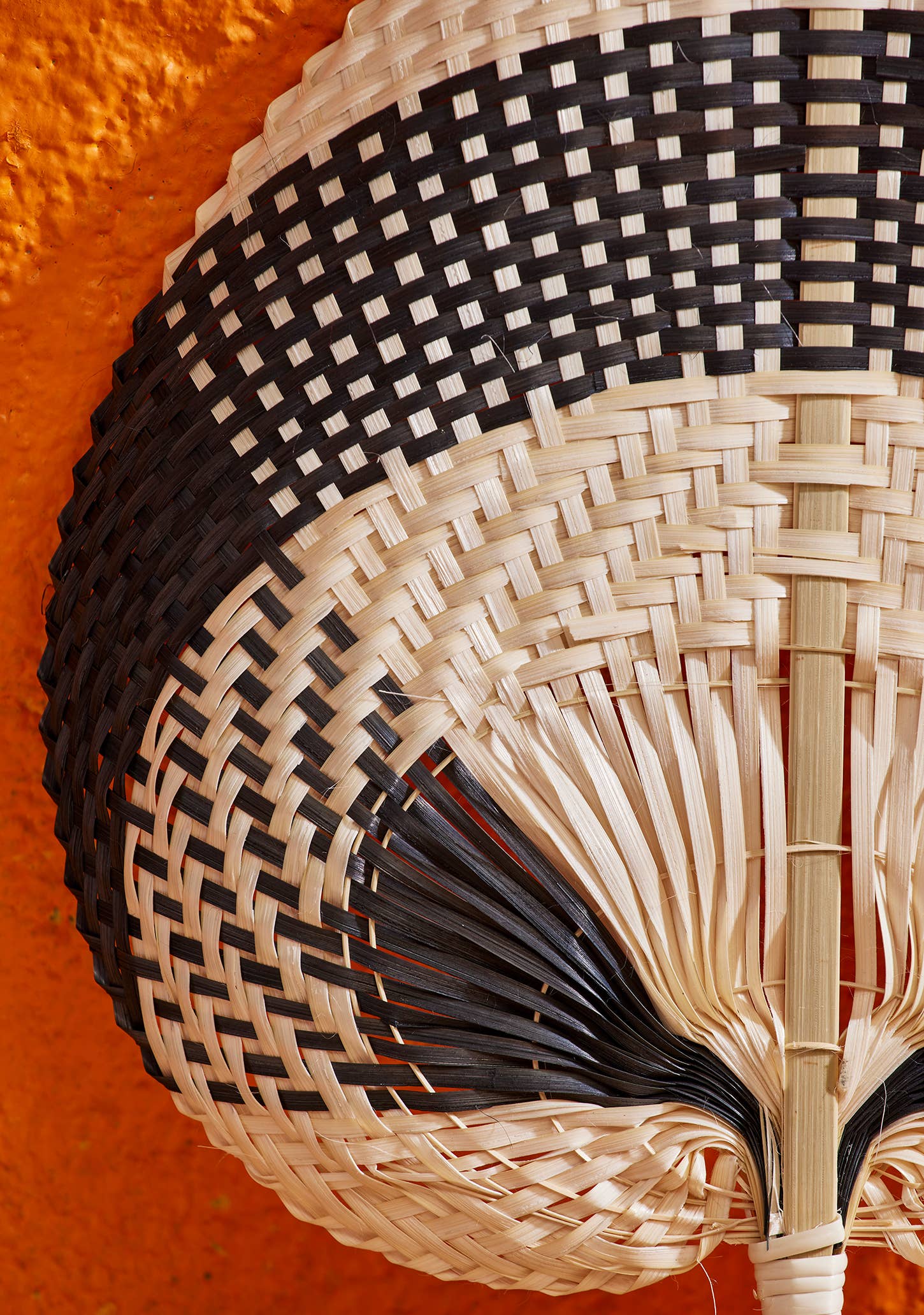 Namaste – wholesale Wall Accent – Bamboo Fan Black Stripe1