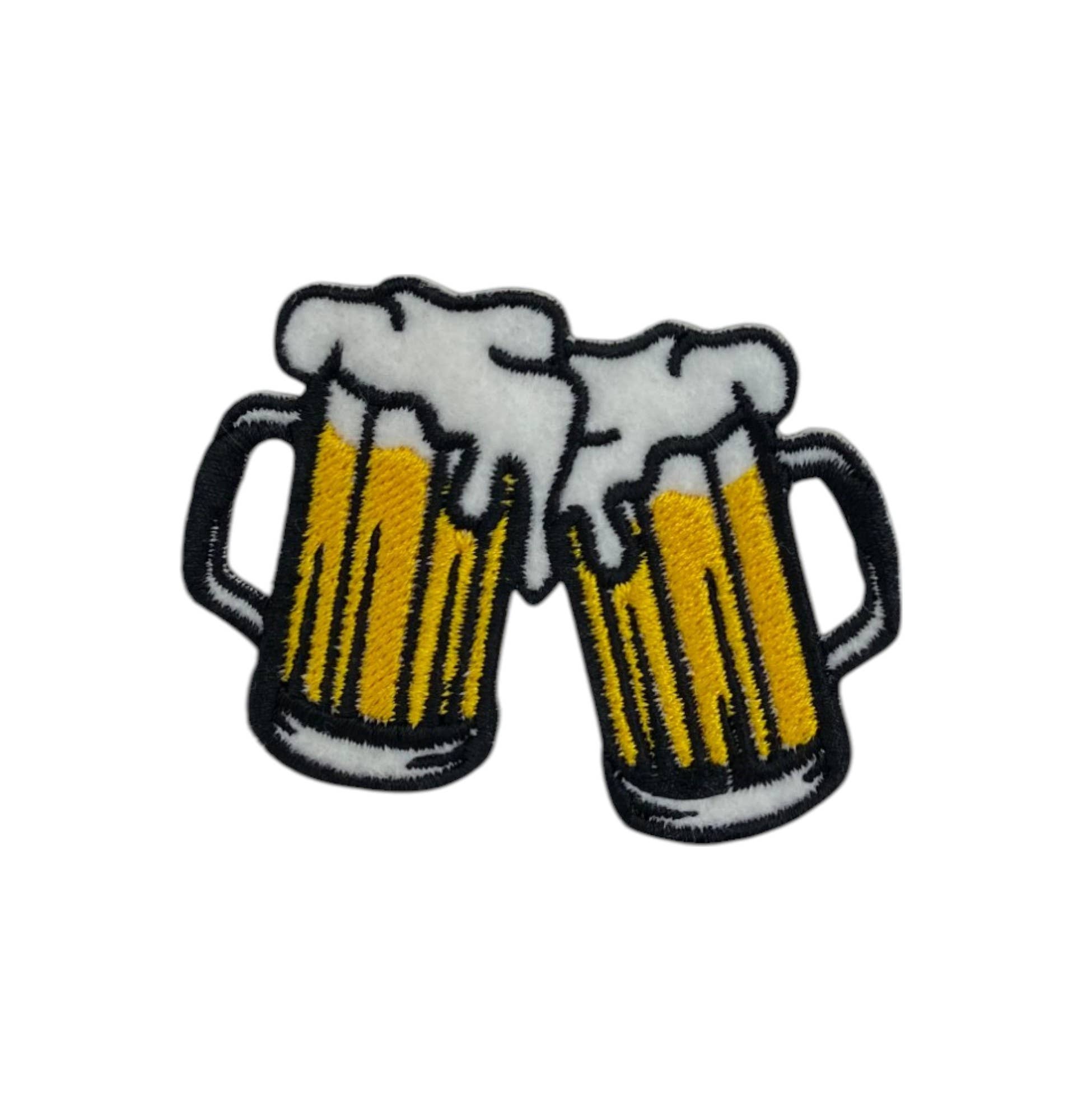 Wholesale Applique - Wholesale Patch - Beer Mugs, Alcohol Drinks, Cheers, Embroidered Iron on Patch