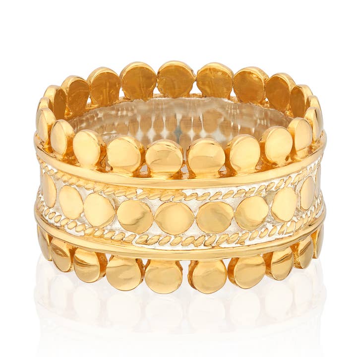 Asha Band Ring med Scallopmönster för wholesale av Anna Beck Jewelry | Handmade in Bali