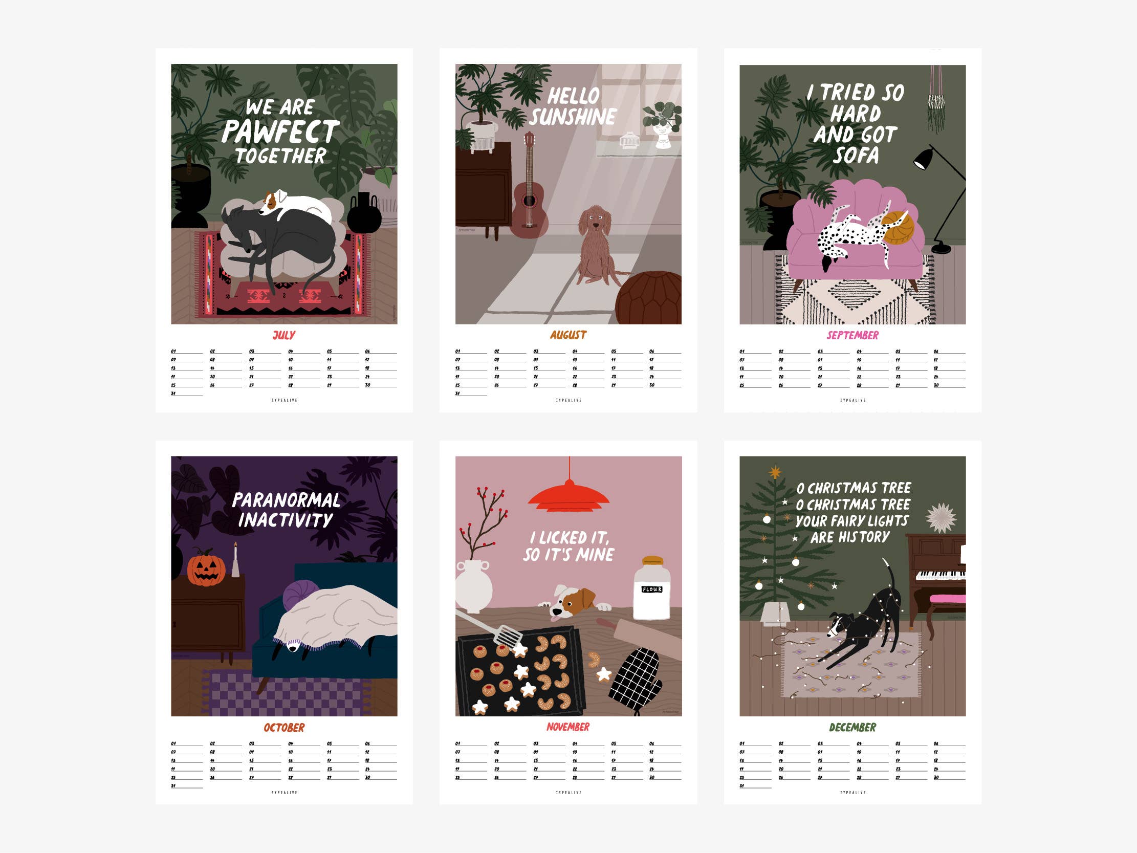 typealive – Engroshandel Kalender – Vægtkalendar/Petisfaction «Dogs»5