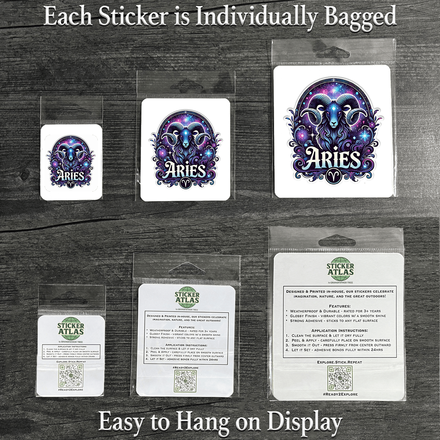 Sticker Atlas - Wholesale Sticker - Aries Zodiac Sticker1