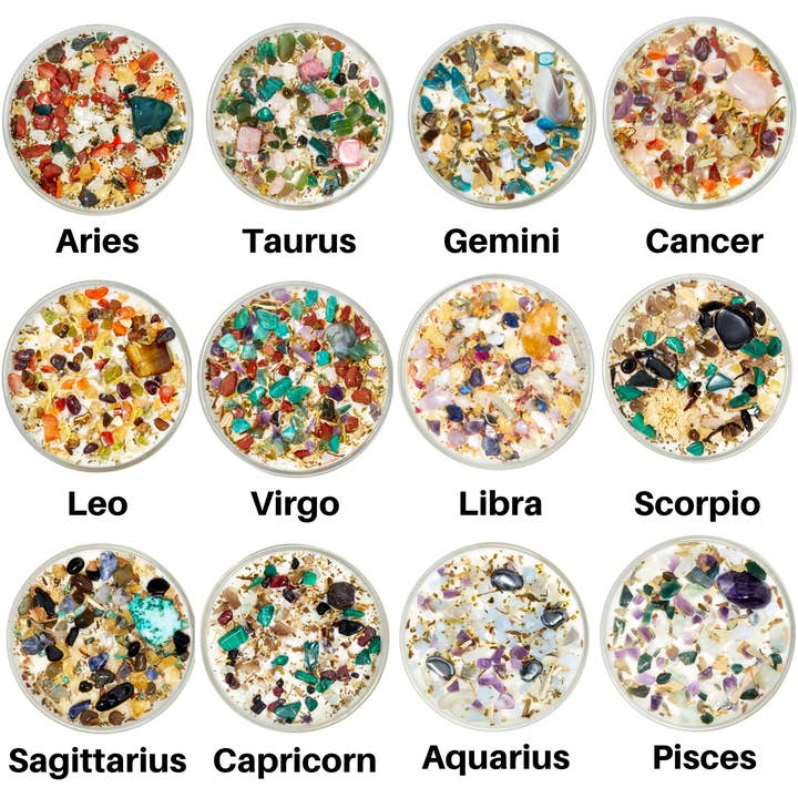 New Moon Beginnings - Wholesale Travel Candles - Crystals & Herb Energy Candles 8oz Tin Soy Candles Handmade69