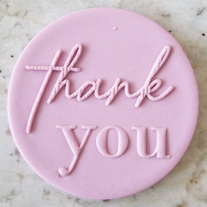 PopUp Embosser „Thank You“ -Stempel für Plätzchen und Kekse zum Muttertag für den Großhandel von Cut Bake Stamp