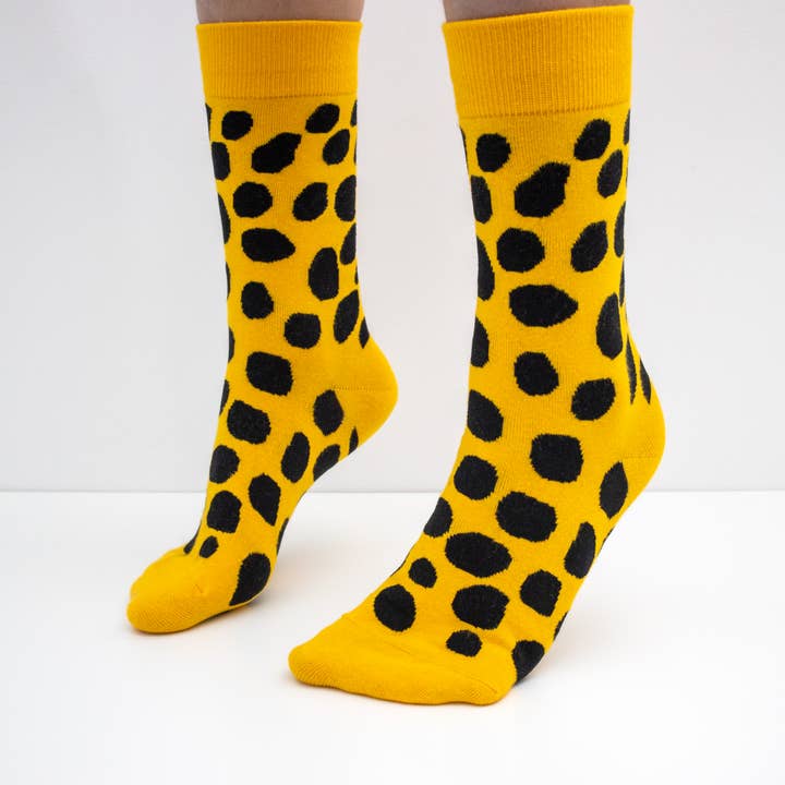 SARAH CORYNEN - Vendita all'ingrosso Calzini - Unisex - LEOPARD - CALZINI GIALLI - taglia 38/42