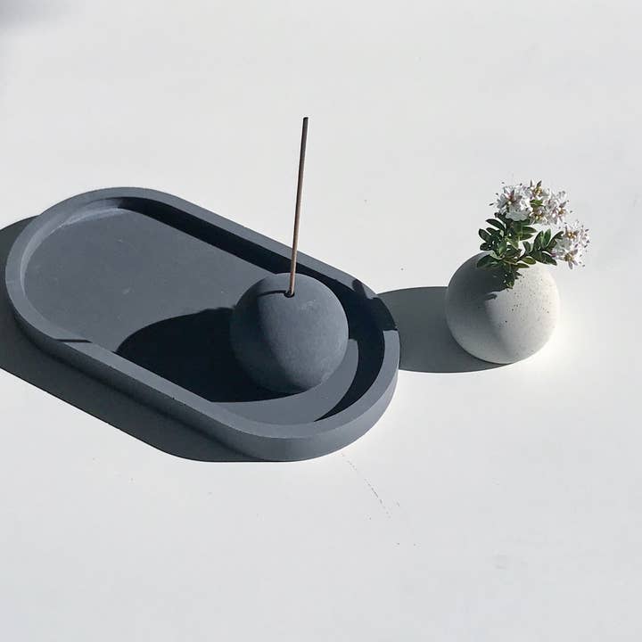 Jesmonite Ball Røgelseholder-Jesmonite rund røgelsesbrænder for engroshandel hos Weii Life Inc.