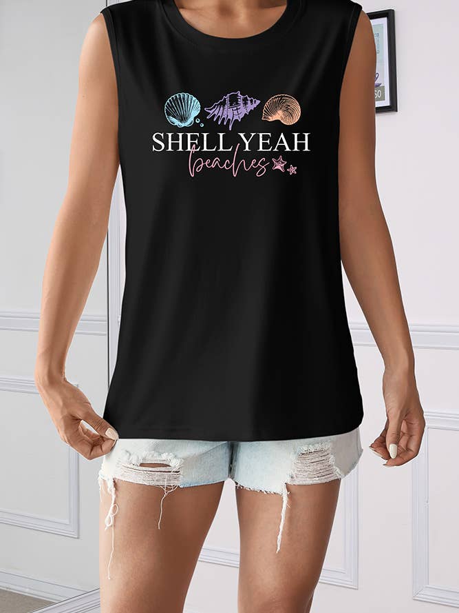 Summer Beach Graphic Tank Top STC125D54 for wholesale by UNISHE