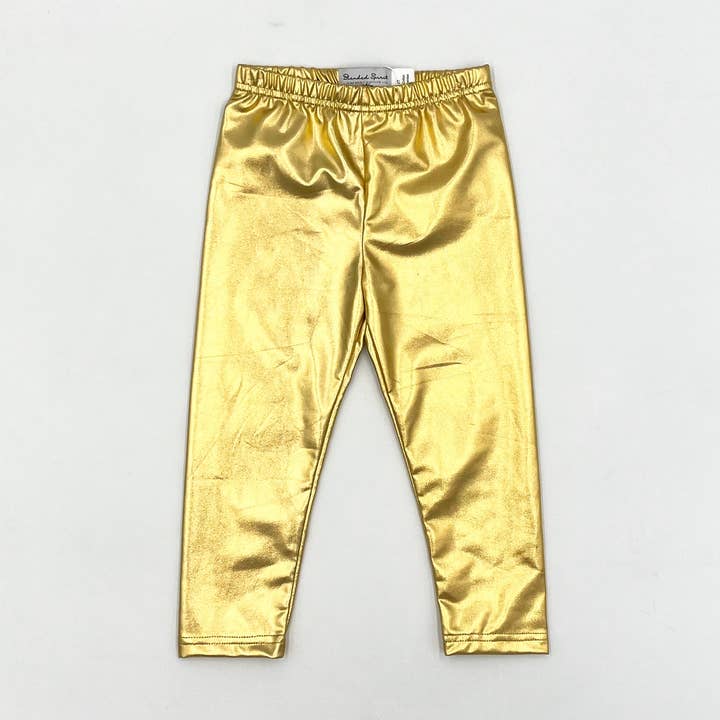Gold Metallic Leggings for wholesale by Blended Spirit Children’s Clothing