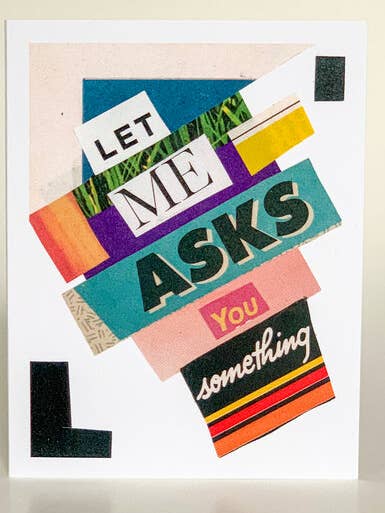 Let Me Asks You Something (blank) for wholesale by Barnes Cards